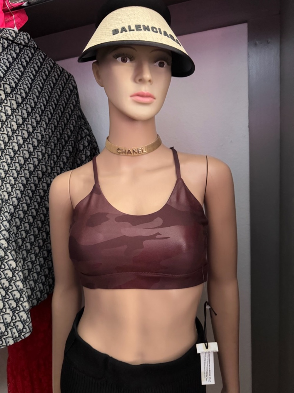 Sage Burgundy Camo Sports Bralette